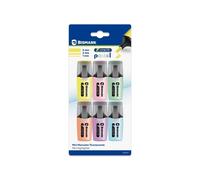 Bismark long-life pack de 6 mini marcadores fluorescentes pastel - tin