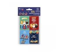 Bismark pack de 4 tarjetas de felicitacion navideña - diseño con rel