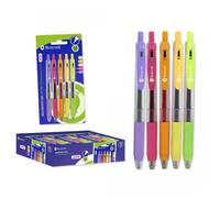 Bismark pack de 5 boligrafos retractiles tinta gel - punta 1.0mm - esc