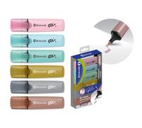 Bismark pack de 6 marcadores fluorescentes glitter - 3x pastel y 3x me