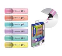 Bismark pack de 6 marcadores fluorescentes glitter pastel - tinta de s