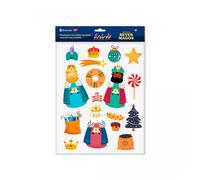 Bismark pack de pegatinas de pared navideñas - incluyen los 3 reyes m