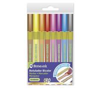 Bismark Rotuladores de Contorno Bi Color Oro+Neón