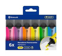 Bismark Subrayador Long-life con deskset 6 colores neón