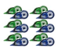 Bismark - Tipex Cinta Correctora Blanca, 5 mm x 12 metros, Set Cintas Correctoras Ideal para Material Escolar y Papeleria Oficina, Útil para Borrar y Escribir de Inmediato (Pack de 12)