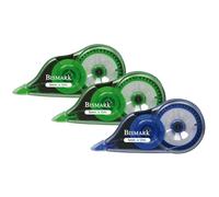 Bismark - Tipex Cinta Correctora Blanca, 5 mm x 12 metros, Set Cintas Correctoras Ideal para Material Escolar y Papeleria Oficina, Útil para Borrar y Escribir de Inmediato (Pack de 3)