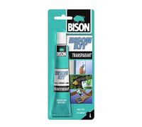 Bison Kit® Tubo Transparente 50 ML, Transparente Súper Fuerte Cristal Transparente Adhesivo de Contacto Universal