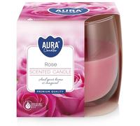Bispol VELA VASO CRISTAL PERFUMADA ROSA