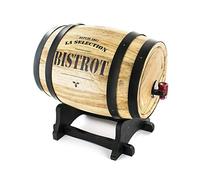 Bistrot KV7166, Dispensador de Vino, Barril Madera, 27 x 21.5 x 27.5 cm (Color variado)