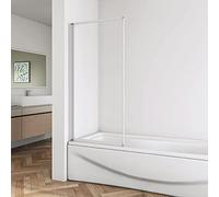 Biubiubath Mampara de ducha plegable de 700 x 1400 mm, 1 pliegue, panel de puerta de baño