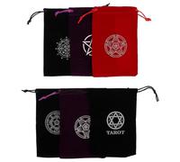 BIUDECO 6 Bolsas de Almacenamiento de Tarot de Tela Cordón, Delicado Diseño y Tacto Cómodo para Organizar Cartas y Joyería en Viaje