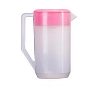 BIUDECO Jarra Medidora de Plástico 5000 Ml con Tapa Rosa, Resistente al Calor y Frío, Gran Capacidad para Agua Fría, Jugos y Té Helado, Adecuado para Reutilizable Varios estilos
