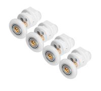 BIUDECO Kit de 4 Ruedas para Mampara de Ducha Rodillo Deslizante de Nylon y Metal, Fácil Instalación y Diseño Moderno para Puertas Corredizas de Baño Seguras y Estables