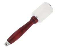 BIUDECO Martillo para Tallar Cuero Ligero Herramienta Artesanal Fácil de Usar Mango de Madera y Cabeza de Nylon para Estampado y Curtido Vegetal