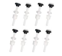 Biwwubik 8 paquetes de tornillos de plástico para tanques de inodoros M10 de tanque a cuenco, juego de reparación de inodoros, tornillos de fijación y juego de juntas de cabeza