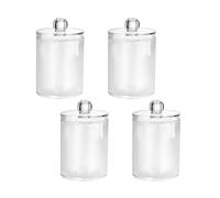 Biwwubik Paquete de 4 Dispensadores de Soporte, Recipientes de PláStico Transparente de 10 Onzas para Almacenamiento Organizador - Accesorios de BañO