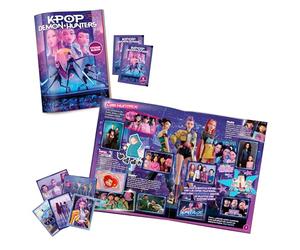 Bizak KPOP Demon Hunters Stickers Cards Álbum Oficial Netflix,32 páginas para colección de 200 Stickers, Incluye 2 Sobres con 10 Stickers troquelados y holográficos y póster Doble Cara (64395101)