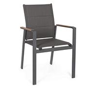 Bizzotto silla aluminio KubiK Antracita (categoría: silla de jardín)