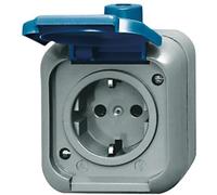 BJ APWD Duro 2000 WDI Schuko 2300EWSI con tapa abatible, 2 polos