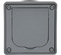 BJ UPWG, toma de corriente Schuko de aluminio, modelo 20 EFDB2, para instalación en pared, con 2 entradas de rosca M20