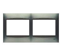 Bjc coral color - Placa 2 elementos horizontal coral embellecedor sin bastidor gris sombra