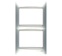 Bjc coral color - Placa 2 elementos vertical coral embellecedor sin bastidor plata luna