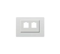 Bjc coral - Tapa para adaptador doble rj11-rj45 serie coral blanco