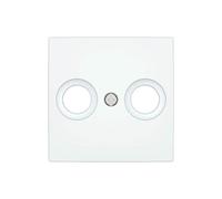 BJC Tapa toma TV 2 conectores Blanco Polar 23330