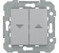 BJC Viva - Doble pulsador de persiana, Plata Luna ,23565-PL