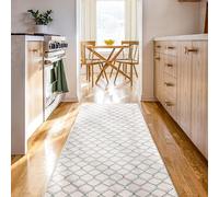 Björn&Schiller Alfombra de Pasillo 60 x 180 cm, Antideslizante, para Pasillo, Dormitorio y salón, Moderna Alfombra Larga, Alfombra de Cocina (Ivory Elegance (Beige))