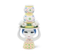 Bjørn Wiinblad Candelabro Lady with hat H16 cm Rosa