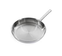 BK Bright Sartén de Inducción de Acero Inoxidable 28 cm, Exterior Pulido, Mango Fría, Cocina Profesional, Inducción, Apto para horno hasta 230°C, Utensilios Metálicos, Lavavajillas, Plata