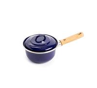 BK Indigo Cacerola Esmaltada Holandesa con Tapa con Revestimiento Cerámico Antiadherente sin PFAS, 16 cm/1,2 Litros, Inducción, Apta para Lavavajillas, Apta para Horno, Azul Cobalto