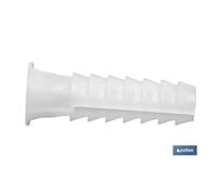 Bl 10 uds taco plástico blanco 8 mm caja 10 unid.