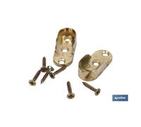 Bl 2 uds soporte barra armario latonado caja 10 unid.