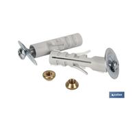 Bl 2 uds taco nylon con tornillo 5x45 caja 10 unid.