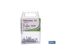 Bl 25 uds. 17x35 zincado caja 12 unid.