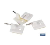 Bl 4 uds soporte de cortinas blanco caja 12 unid.