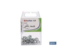 Bl 8 uds. 18x50 zincado caja 12 unid.