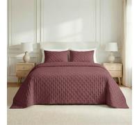 BL Belum - Colcha Boutí - Microfibra Extrasuave - Relleno 100 Gr(Cama 80/90 - 135/140 - 150/160 - 180 - 200) Cubrecama Acolchado estrella - Ideal Primavera Verano - Fabricado en España Garnet