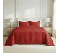 BL Belum - Colcha Boutí - Microfibra Extrasuave - Relleno 100 Gr(Cama 80/90 - 135/140 - 150/160 - 180 - 200) Cubrecama Acolchado estrella - Ideal Primavera Verano - Fabricado en España Red