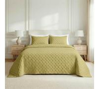 BL Belum - Colcha Boutí - Microfibra Extrasuave - Relleno 100 Gr(Cama 80/90 - 135/140 - 150/160 - 180 - 200) Cubrecama Acolchado estrella - Ideal Primavera Verano - Fabricado en España Soft mustard