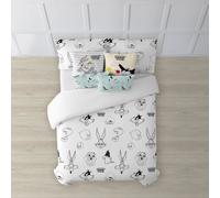 BL Belum Funda Nórdica con Botones 100% Algodón Looney B&W - Suavidad y Estilo en Tu Cama