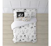 BL BELUM Funda nórdica Looney Tunes Funda nórdica Modelo Looney B&W Funda Nórdica con Botones Funda nórdica 100% algodón Funda Nórdica - Funda Nórdica Extrasuave - Funda Nórdica 100% Made in Spain