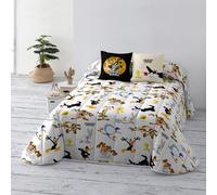 BL BELUM Looney Tunes Colcha Bouti Ltunes Characters, colcha tejido algodón orgánico y peinado , colcha suave, colcha todas las estaciones