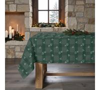 BL Belum | Mantel Navidad 140x140 cm 100% algodón resinado Antimanchas (Tacto no plastificado) Modelo Green Christmas 1