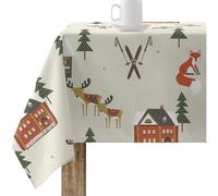 BL BELUM - Mantel Navidad - Mantel antimanchas Mesa Rectangular Resinado - Mantel resinado (tacto plastificado) - Mantel Mesa - Mantel Mesa hogar ( cm) - Mantel Elegante Made By BL BELUM - Mantel No