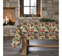 BL Belum Mantel Navidad Vintage Resinado Antimanchas Impermeable para Exterior