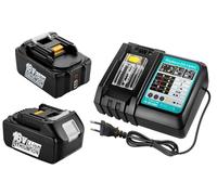 BL1850B Batería (2pcs) 18V 5.0 Ah con Cargador DC18RC Reemplaza para Makita Batería BL1850B BL1850 BL1840B BL1840 BL1830B BL1830