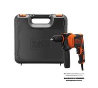 Black & Decker Taladro percutor con cable BEH710K-QS 710W alto rendimiento 4 brocas y caja de kits